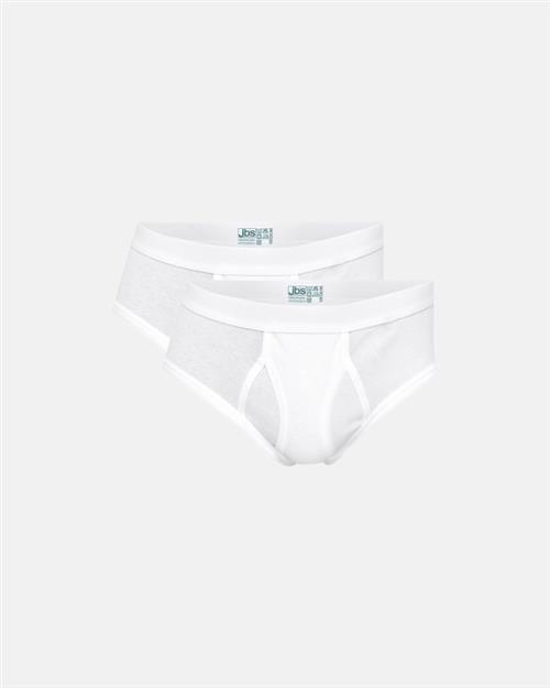 Briefs m. gylp 2-pak | 100 økologisk bomuld | Hvid