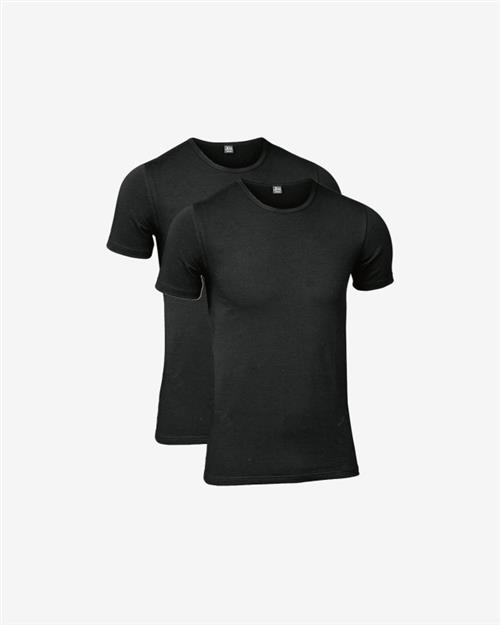 T-shirt o-neck | 2-pak | Bomuld | Sort