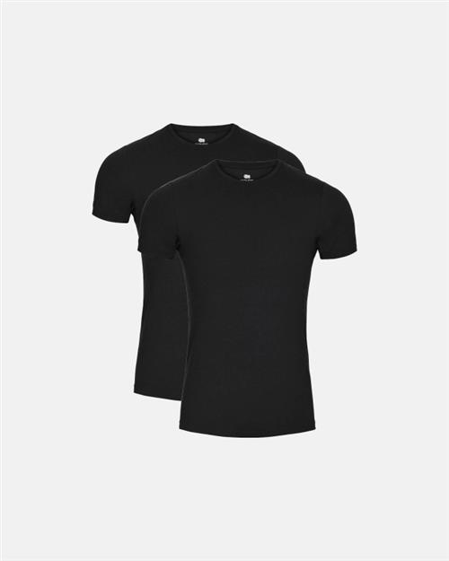 T-shirt "o-neck" 2-pak | GOTS bomuld | Sort