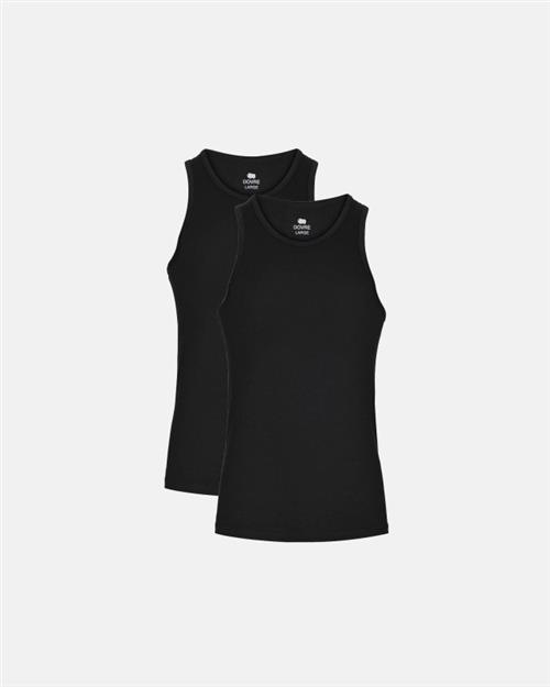 Tanktop (singlet) | 2-pak | Bambusviskose | Sort