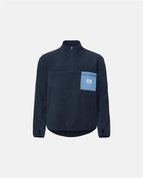 Fleece Pullover | Recycled polyester | Navy