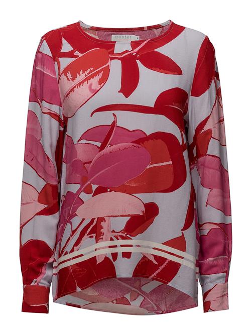 Coster Copenhagen Moss Crepe Blouse W. Branch Print & Coster Copenhagen Red