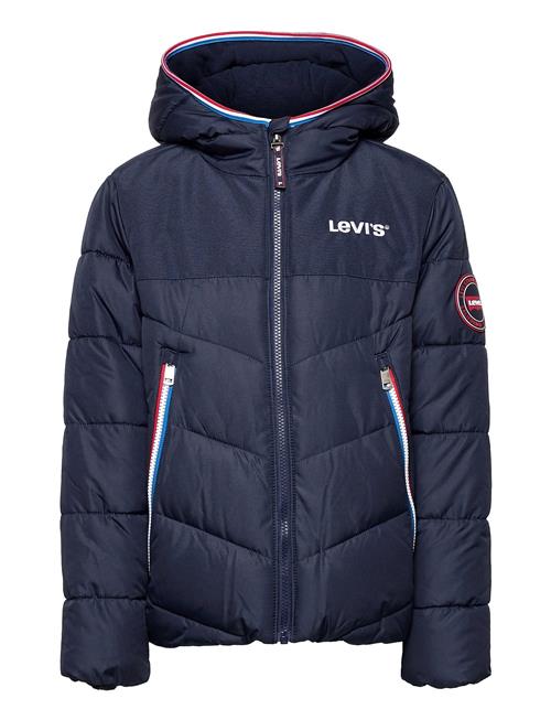 Se Levi's Lvn Mixed Media Puffer Levi's Blue ved Booztlet