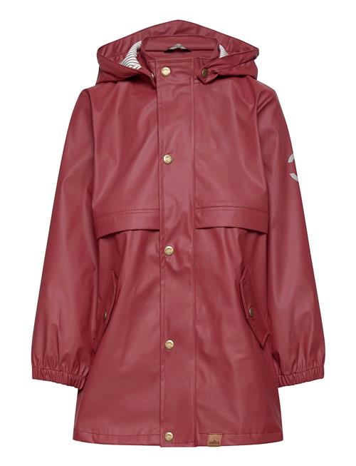 Pu Girls Rain Coat Mikk-line Red