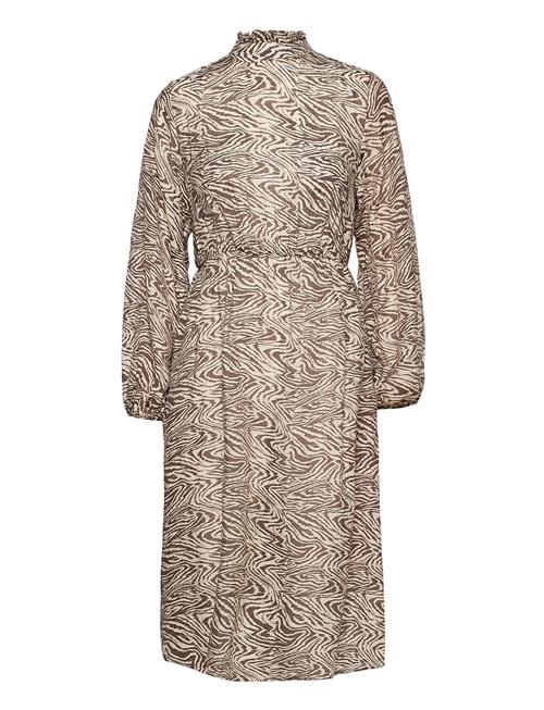 Slfmingi Ls Midi Dress Ex Selected Beige
