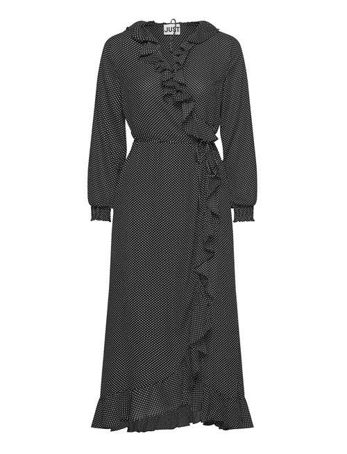 Just Female Niro Maxi Wrap Dress Just Female Black