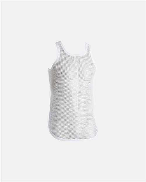 Tanktop (singlet) | mesh 100 bomuld | Hvid