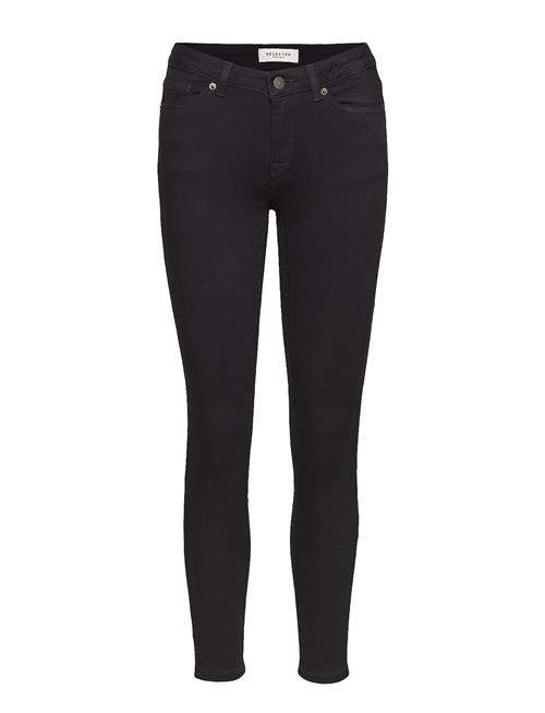 Selected Femme Slfida Mw Skinny Black Jeans U Noos Selected Femme Black