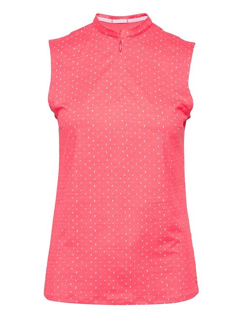 Se PUMA Golf Cloudspun Sleeveless Polka Polo PUMA Golf Pink ved Booztlet