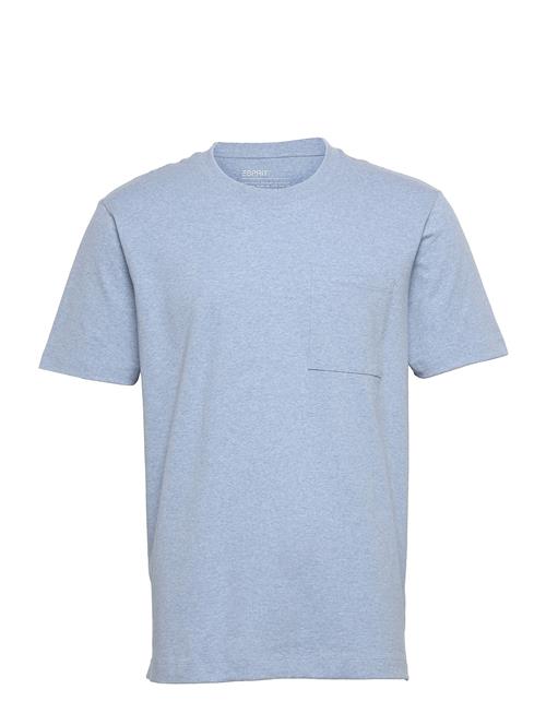 Se Esprit Collection Jersey T-Shirt With A Pocket, Organic Cotton Esprit Collection Blue ved Booztlet