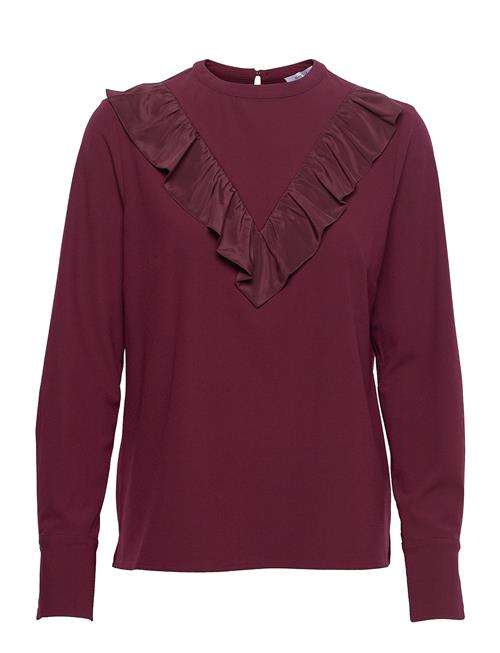 Marville Road Aretha Ruffle Top Marville Road Red