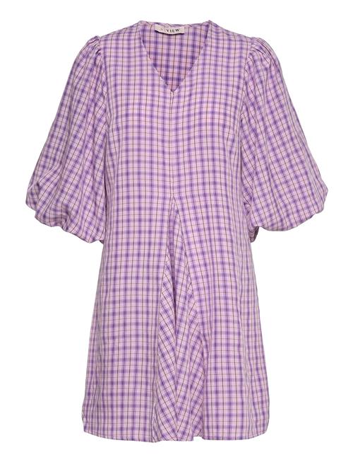 A-View Siline Check Dress A-View Purple