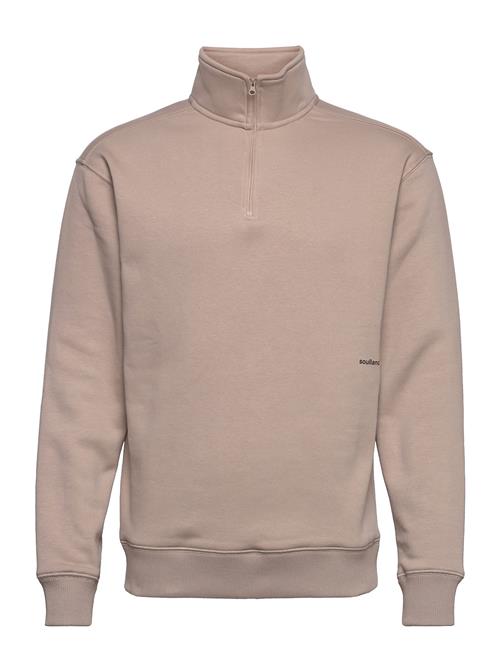 Se Soulland Ken Half Zip Sweatshirt Soulland Beige ved Booztlet