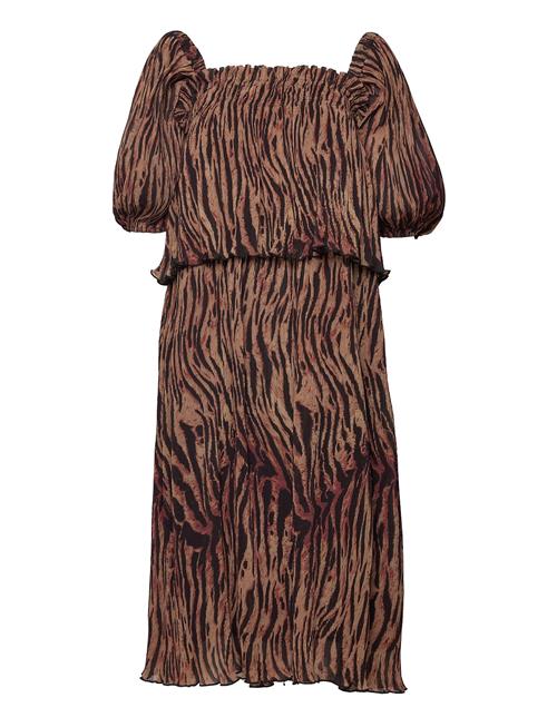 Ganni Pleated Georgette Ganni Brown