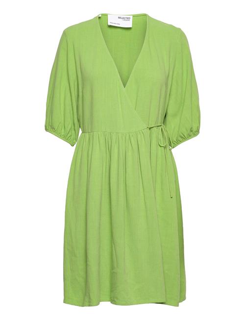 Selected Femme Slframi 2/4 Short Wrap Dress B Selected Femme Green