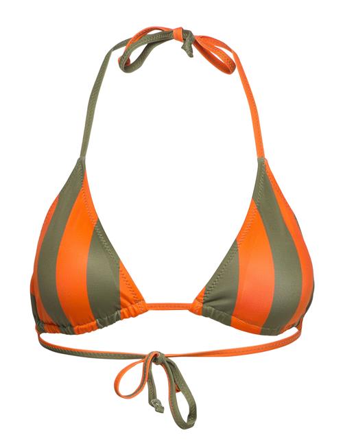 DEDICATED Bikini Top Sandnes Big Stripes Orange DEDICATED Patterned