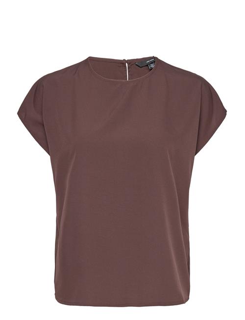 Vero Moda Vmfiona Ss Wide Top Wvn Lt Vero Moda Brown