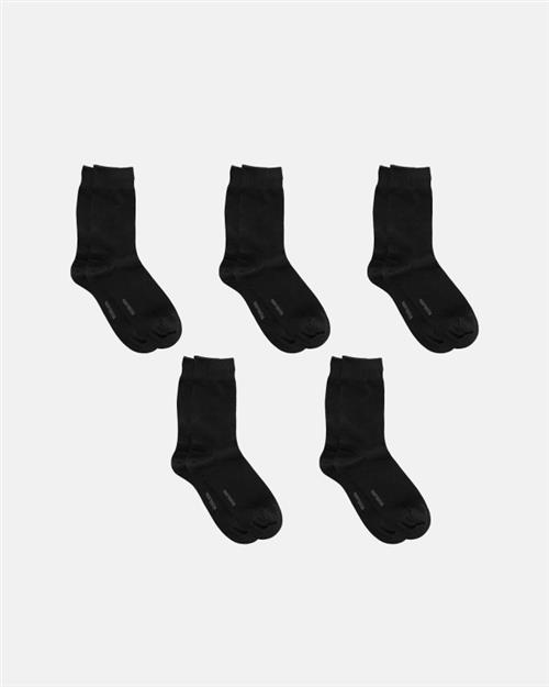 Strømper 5-pak | Økologisk bomuld | Sort