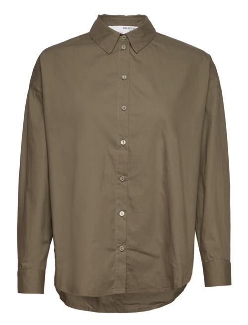 Selected Femme Slfbenna Ls Shirt D2 Selected Femme Brown