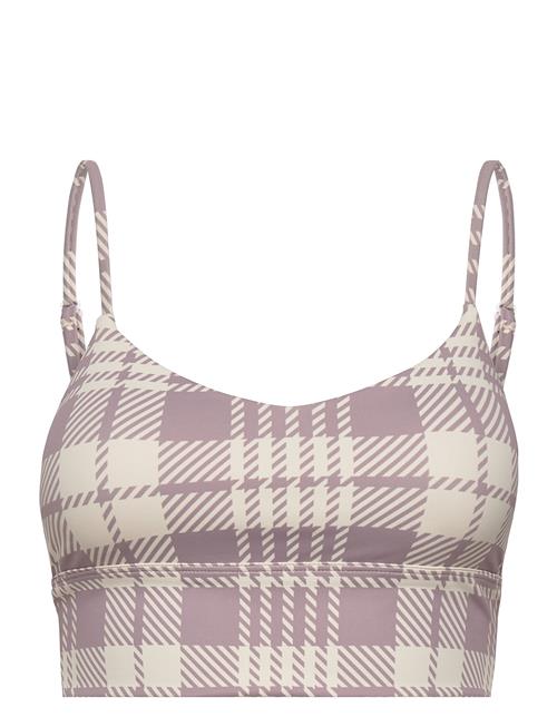 aim´n Dusty Violet Plaid Check Strap Bra Aim´n Patterned