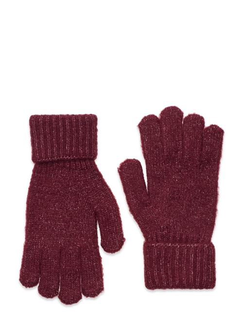 Se Kids Only Konsofia Knit Gloves Kids Only Burgundy ved Booztlet