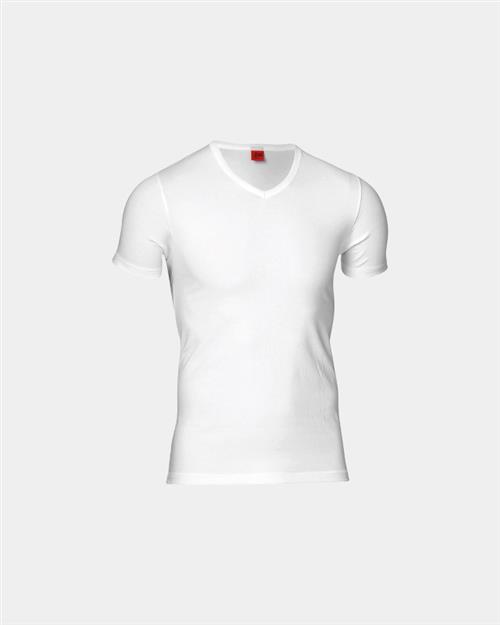 "Black or white" t-shirt v-neck | Bomuld | Hvid