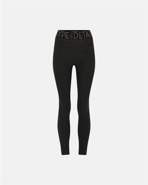 Leggins "glitter" | Polyamid | Sort m. guld