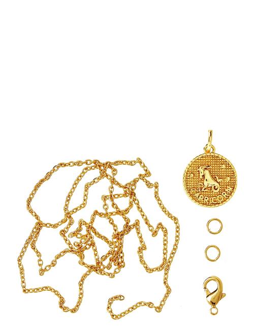 Me & My Box Zodiac Coin Pendant And Chain Set, Capricorn Me & My Box Gold