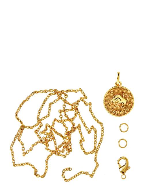 Me & My Box Zodiac Coin Pendant And Chain Set, Taurus Me & My Box Gold