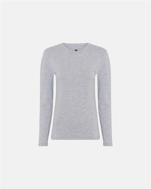 Langærmet t-shirt | Bambusviskose | Grå