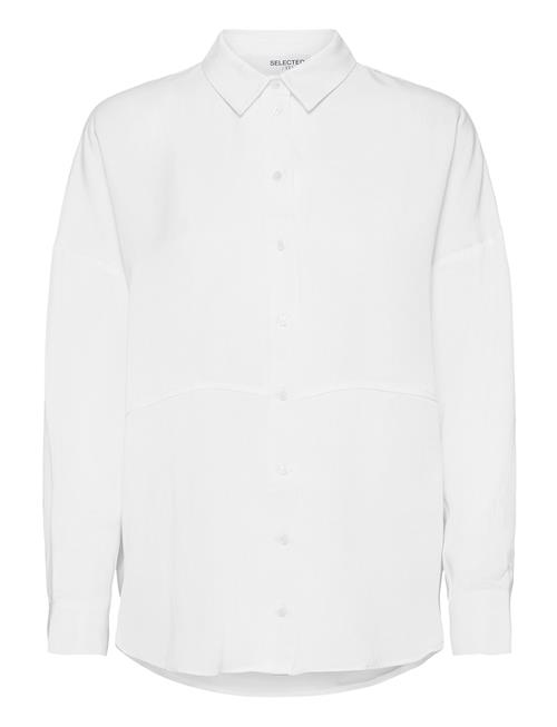 Selected Femme Slftrixy Ls Shirt Selected Femme White