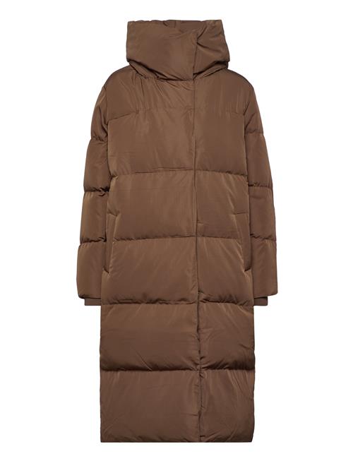 Object Objlouise Long Down Jacket Noos Object Brown