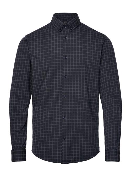 Clean Cut Copenhagen Hudson Aop Stretch Shirt Ls Clean Cut Copenhagen Navy