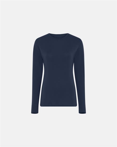 Langærmet t-shirt | 100 merino uld | Navy