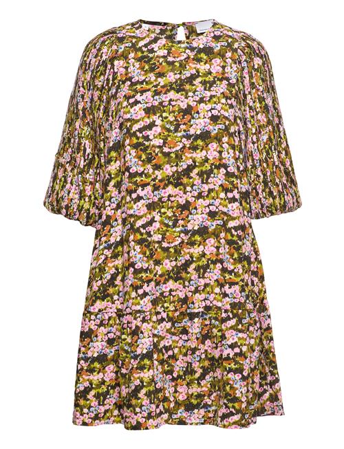 Slfevie 3/4 Plisse Dress B Selected Patterned