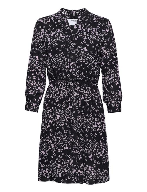 Selected Femme Slfdamina 7/8 Aop Dress Selected Femme Black