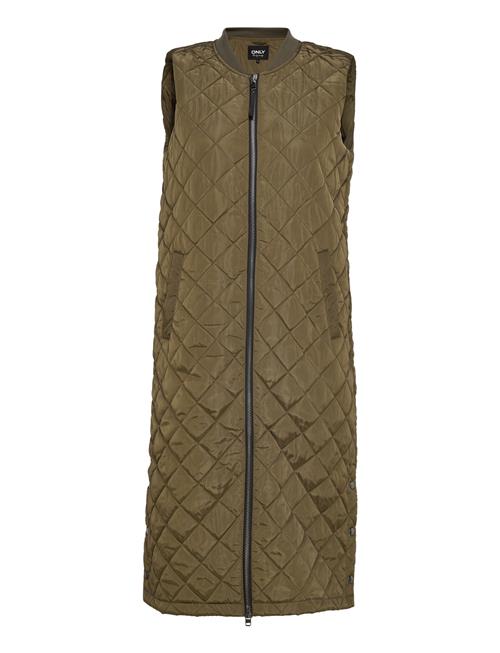 Se ONLY Onljessica Quilted Waistcoat Otw ONLY Green ved Booztlet