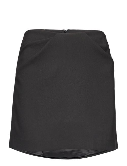 Mango Pleat Miniskirt Mango Black