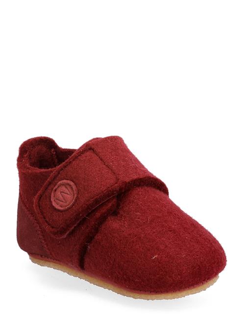 Marlin Felt Home Shoe Wheat Red