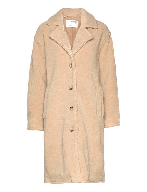Slflana Teddy Coat B Selected Beige
