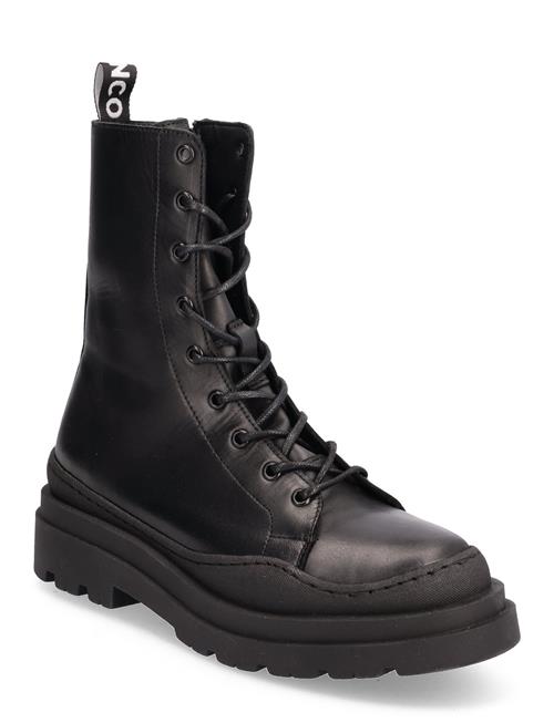 Se Bianco Biagladis Lace Up Boot Crust Bianco Black ved Booztlet