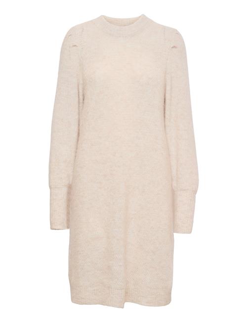 Slflinna-Mia Ls Knit O-Neck Dress B Selected Cream