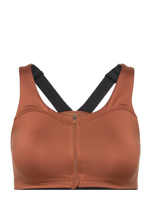 Se Stay In Place Front Zip Sports Bra Stay In Place Brown ved Booztlet