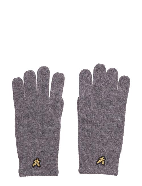 Se Lyle & Scott Racked Rib Gloves Lyle & Scott Grey ved Booztlet