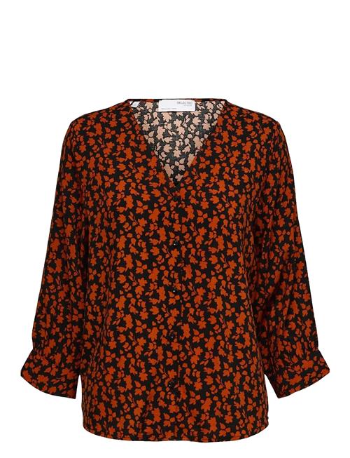 Slfleia 3/4 Shirt B Selected Patterned