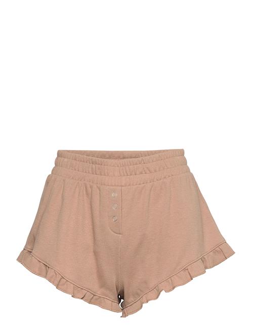 Hunkemöller Short Waffle Buttons Hunkemöller Beige