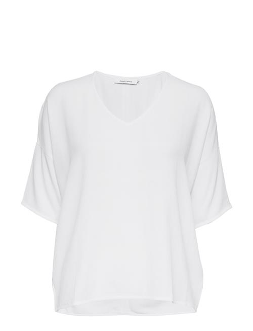 Se Samsøe Samsøe Mains V-Neck Ss 5687 Samsøe Samsøe White ved Booztlet