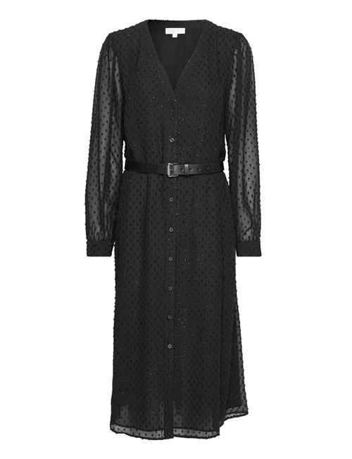 Michael Kors Shiny Swss Dot Midi Drs Michael Kors Black