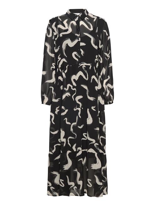 MSCH Copenhagen Mschkelsey Rikkelie Maxi Dress Aop MSCH Copenhagen Black