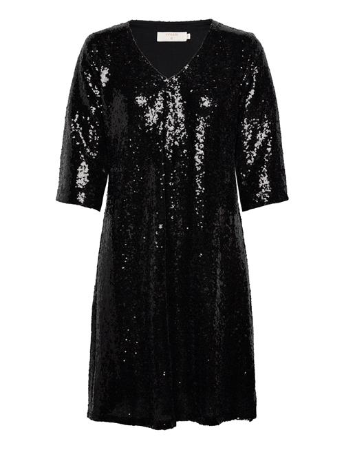 Cream Crcupid Sequin Dress - Kim Fit Cream Black